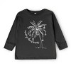 Merry Christmas Palm Tree - Youth Long Sleeve Graphic T-Shirt - 3 of 4