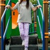 Mightly Girls 2pk Fair Trade Organic Cotton Reinforced Knee Leggings (Rebel Purple and Lilac Cloud - Large) - 2 of 3