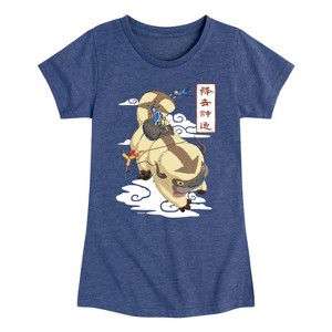 Girls' - Avatar: The Last Airbender - Appa Flying Fitted Short Sleeve Graphic T-Shirt - 1 of 4