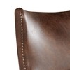 Picket House Furnishings Elia Chair with Chrome Nails Toffee Brown: Upholstered Polyester, Nailhead Trim, Wood Frame - 4 of 4
