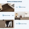 Three-Layer Wood Storage Cabinet, Durable Particle Board Organizer with Multi-Layer Shelves, Compact Design for Office or Home - 4 of 4