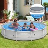 Costway Round Above Ground Swimming Pool Patio Frame Pool W/ Pool Cover Iron Frame - 3 of 4