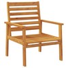 vidaXL Patio Sofa Chair Set - 2pcs Solid Acacia Wood for Garden, Balcony, Patio - Comfortable Seating with Armrests and Backrest - 3 of 4