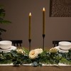 Northlight LED Flickering Flameless Taper Glittered Christmas Candles - 11" - Gold - Set of 2 - 2 of 4