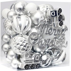 GAOMON Christmas Balls 65pcs, Christmas Tree Decoration Set, Christmas Ornaments Set for Xmas Tree Holiday Party Garland Decor - 1 of 4
