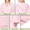 PAVILIA Women Robe with Hood, Fleece Plush Soft Long Hooded Robe, Fluffy Fuzzy Cozy Warm Bathrobe Shower Spa House - 4 of 4