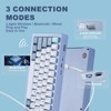 MaseiKar AL71 75% Mechanical Keyboard,Full Aluminum CNC,Hot Swappable Gasket,2.4GHz Wireless BT5.0/USB-C Wired,NKRO Programmable RGB Backlight(Blue) - 2 of 4