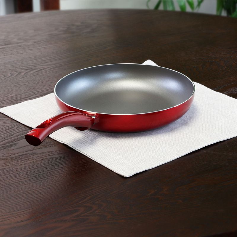 Oster Sato 10 Inch Aluminum Frying Pan in Metallic Red, 3 of 5