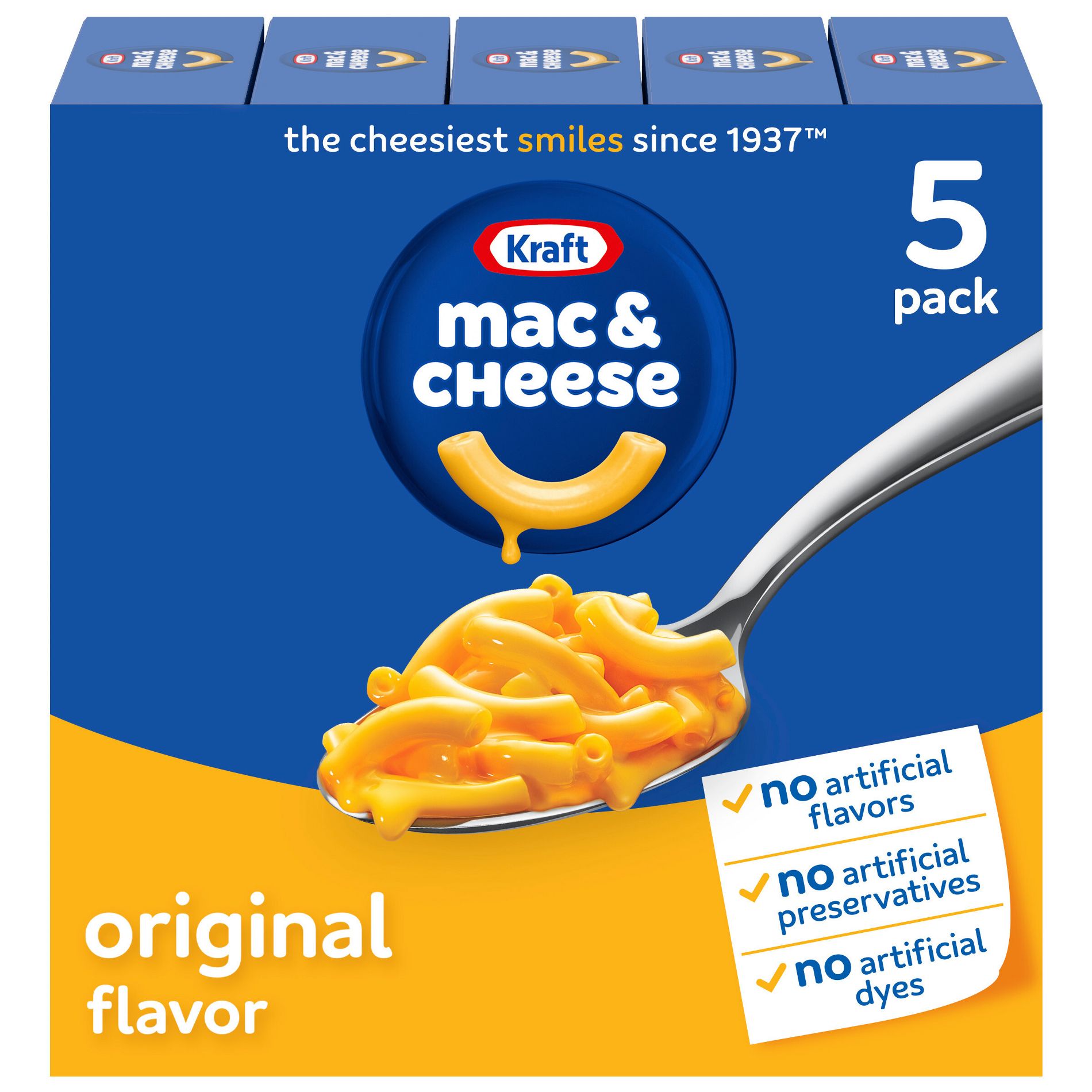 Kraft Original Mac and Cheese Dinner - 36.25oz/5ct