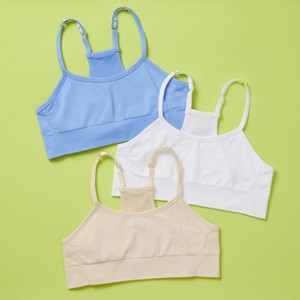 3pk Yellowberry Sugar Seamless Racerback Bra Double-Layered Wire-Free and Pull-Over Design The Perfect Comfort & Style for Tween Girls - 1 of 4