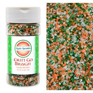 Mystic Sprinkles Erin Go Bragh St. Patrick's Day Sugar Crystals 4.2oz Bottle - 1 of 4