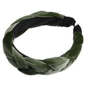 Unique Bargains Women's Thick Braided Velvet Headband Hairband Accessories 1.2 Inch Wide 1 Pc - 1 of 4