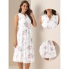 INSPIRE CHIC Women's Sleeveless V-Neck Midi Swing Dresses - 2 of 4