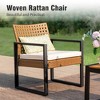 Captiva Designs 4pc Outdoor Patio Wicker Rattan Cushioned Conversation Set with Armchairs and Coffee Table - 4 of 4