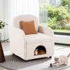 Whisen Mid-Century Velvet Anti-Scratching Lounge Sofa Chair with Pet Nook bed and Soft Cushions - 3 of 4