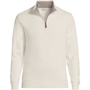 Lands' End Men's Bedford Rib Quarter Zip Sweater - 1 of 3