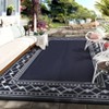 Outdoor Modern Woven Plastic Straw Carpet Reversible Erasable Lightweight Portable Large Area Rugs for Camping Garden Backyard RV Patio Auto - 4 of 4