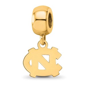 Black Bow Jewelry 14k Yellow Gold Plated Sterling Silver North Carolina Tar Heels NCAA Bead Charm - 1 of 4