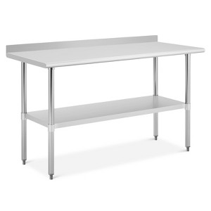 COZONY Stainless Steel Commercial Work Table with Backsplash, NSF Certified Heavy Duty Prep Table for Kitchen & Garage - 1 of 4