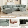 MOONMISS Modular 6- Seat  Sectional Sofa U Shaped Modular Couch with Reversible Chaise Modular Sofa Sectional Couch for Living Room - 2 of 4