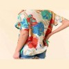 Women's Floral V Neck Top - Vanilla Monkey - 4 of 4