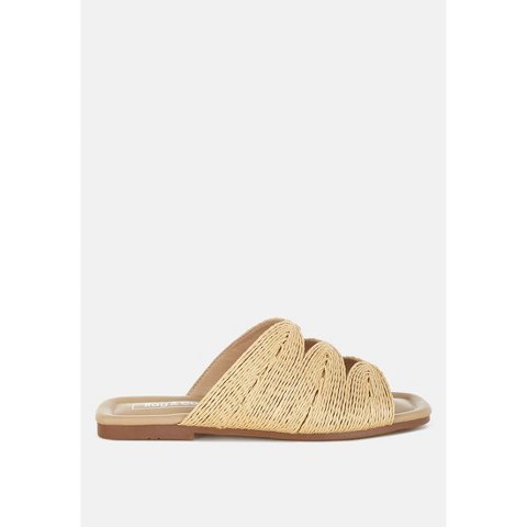 Обувь Rag & Co Womens Daisy Doe Raffia Square Toe Flats 9