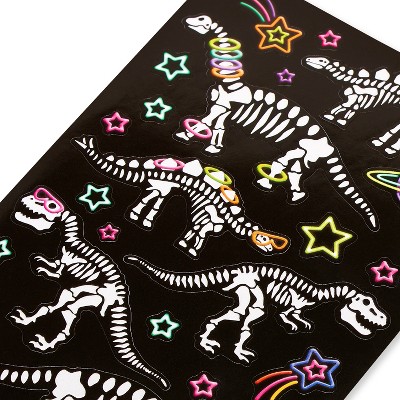 54ct Glow in The Dark Dinosaur Stickers