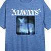 Harry Potter Always Women's Blue Heather Crew Neck Short Sleeve Night Shirt - 2 of 2