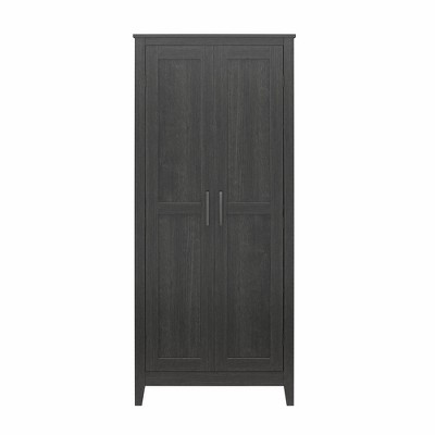 RealRooms Ashford Farmhouse Storage Cabinet with 4 Shelves and 2 Shaker Style Doors