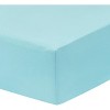 Everyday Kids Aqua Fitted Crib Sheet – Soft Breathable Microfiber – Fits Standard 28x52” Crib Mattress – Baby Nursery Bedding - 3 of 4