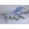 Saucer Chair, Lounge Chair - XL Foldable Faux Fur Floor Seat, Non-Slip Base for Stability, Accent Chair - 3 of 4