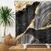 LunaLulinlk Black Marble Shower Curtain Abstract Modern Waterproof Fabric Bathroom Set 72x72 in - 2 of 4