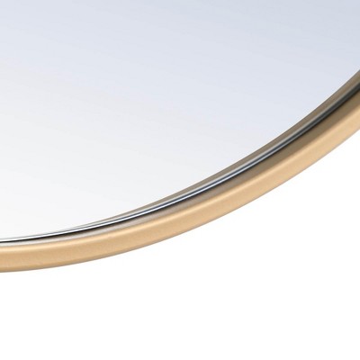 36" Gold Round Metal Bathroom Vanity Mirror