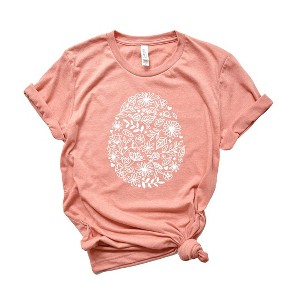 Simply Sage Market Women's Flower Egg Short Sleeve Graphic Tee - 1 of 3