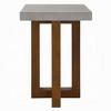 Royal Hampton End Table, Gray Faux Concrete Top, Walnut Brown Wood, 16 Inch - 3 of 4