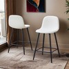 Linen Fabric Bar Chair Set - Two Pieces, Stable Comfort.Thoughtful Design of Rounded Backrest - Leovsnove - 3 of 4