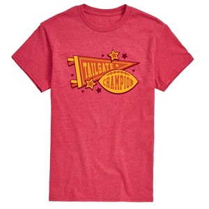 Men's Instant Message Tailgate Champions Short Sleeve Graphic T-Shirt - Heather Red - X-Large - 1 of 4