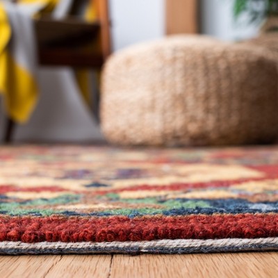 Heritage Red and Gold Hand-Tufted Wool Area Rug