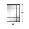 1-Piece 30 in.W x 39 in.H Iron Right Angled Rectangular Black Window Frame Hanging Mirror Wall Mirror - 4 of 4