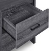 GlasFlength Nightstands Modern Toolless Assembly Bedside Table with Two Drawers Simple Design for Bedroom Storage, Gray, 19.15"*15.75"*23.25" - 3 of 4