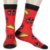 Marvel Deadpool The Degenerate Men's 3-Pack Mid-Calf Adult Crew Socks - 4 of 4