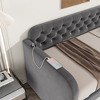 KWPZQEB Twin Daybed with Trundle, Upholstered Sofa Daybed Frame w/USB Ports, Furniture for Bedroom, Living Room, No Box Spring Needed - 4 of 4