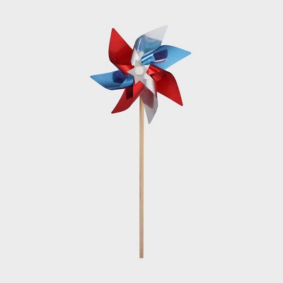 Photo 1 of (pack of 5) Americana Pinwheel Foil Color Block Red/White/Blue - Sun Squad