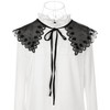 INSPIRE CHIC Women's Semi-Sheer Embroidery Neck Ruff Detachable Fake Dickey Collar Little Shawl 1 Pc - 2 of 4