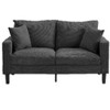 CAVINAS 57" High Resilience 2-seater Sofa, Modern Upholstered Loveseat Sofa, 2 Seat Sofa, Couches for Living Room Bedroom Apartment - 3 of 4