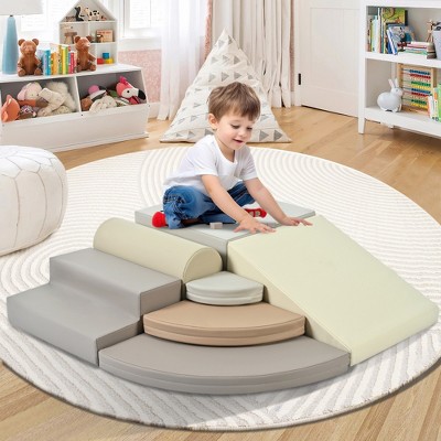 Lycvki 7-Piece Foam Soft Climbing Blocks Playground for Kids