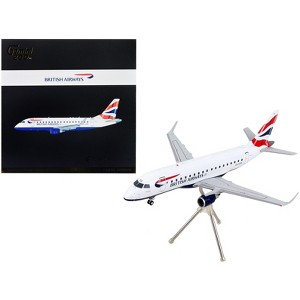 Embraer ERJ-170 Commercial Aircraft White with Striped Tail "Gemini 200" Series 1/200 Diecast Model Airplane by GeminiJets - 1 of 3
