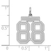 Black Bow Jewelry Sterling Silver, Jersey Collection, Medium Number 88 Pendant - 4 of 4
