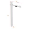 FUFU&GAGA White Outdoor Sign Post - Sturdy and Stylish for Business or Home Use - 3 of 4
