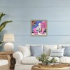 Stupell Industries Beach Chair Meetup in Pink Floating Frame Canvas Art, Gold, 18" x 18" - 3 of 4